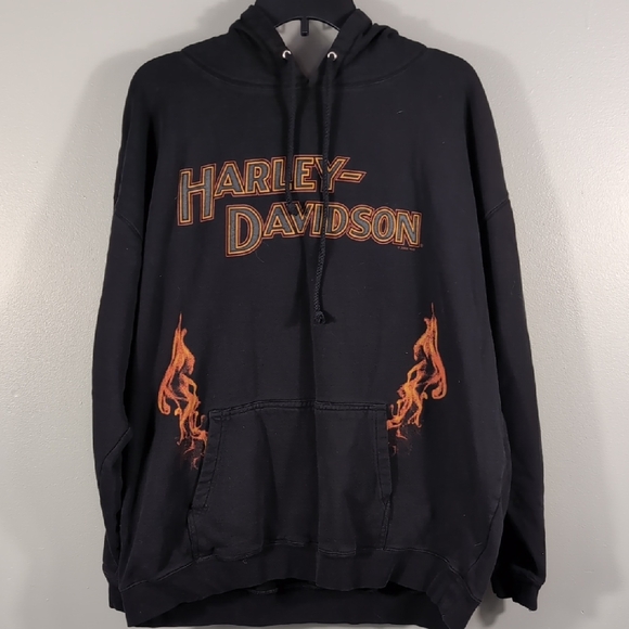 Harley-Davidson Other - Harley-Davidson Black Hoodie Xenia OH Pullover Sweatshirt, XL.